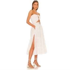 V. Chapman White Midi Dress